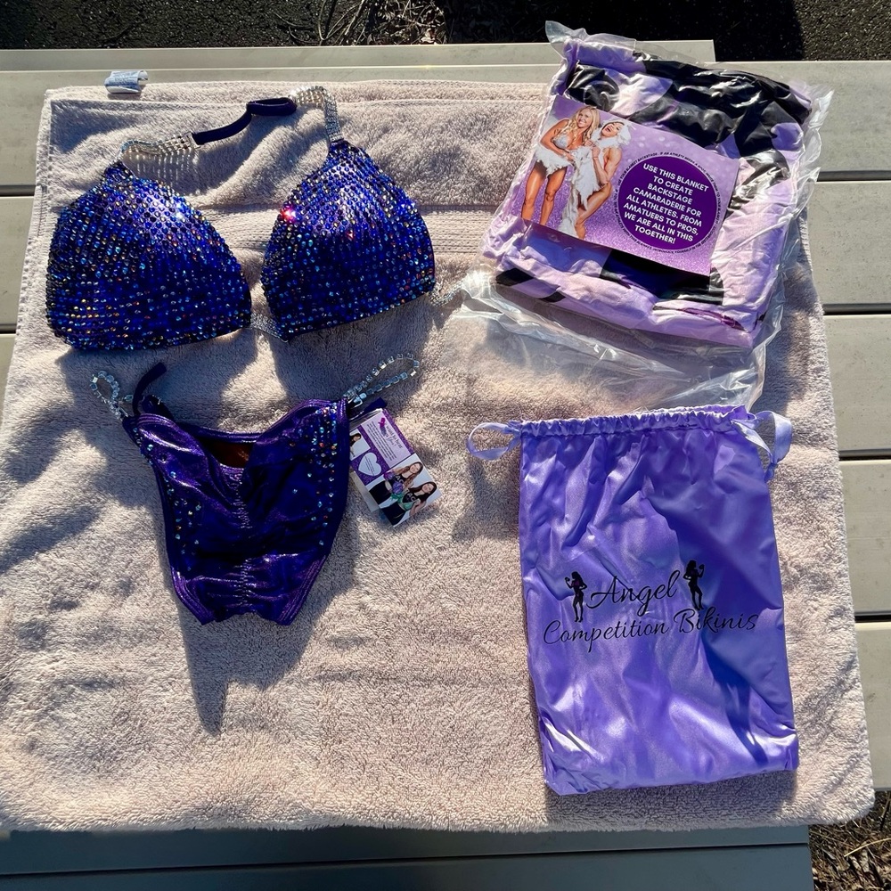 Purple Sequin Bikini set Jen Ronzitti’s Olympia 2020 suit